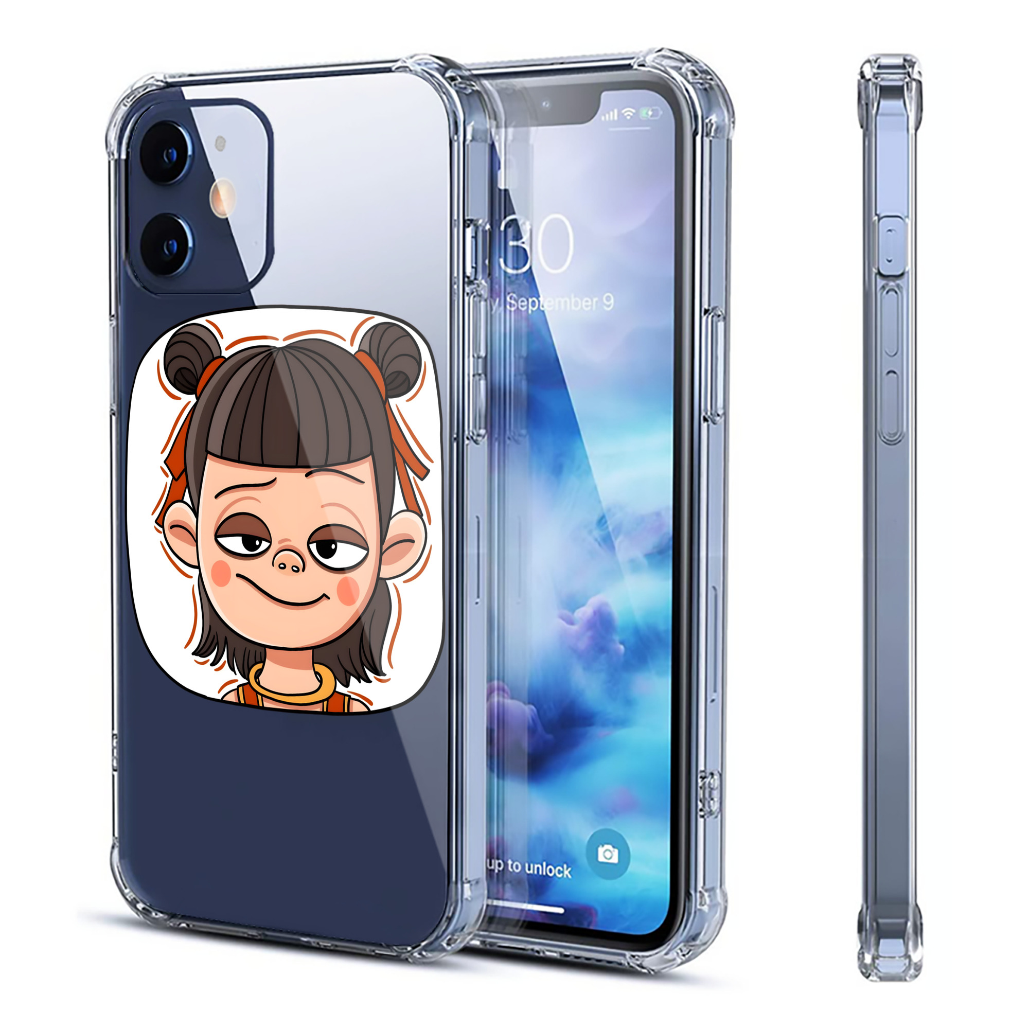 （画像用） Ne Zha 2 ナタ 魔童の大暴れ 【iPhone 12シリーズ対応】透明スマホケース（クリアソフトケース）